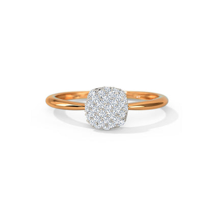 Jasmine Square Domed Diamond Ring
