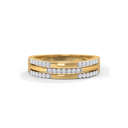 Sadie 3 Row Diamond Band