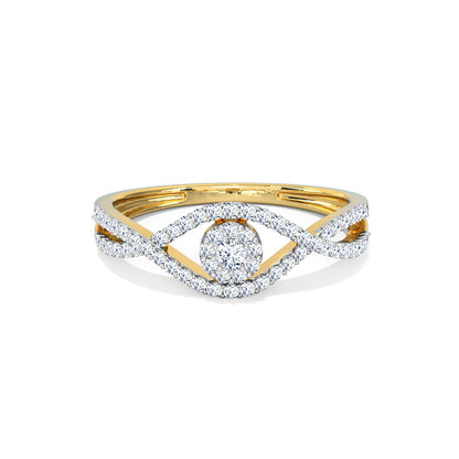 Entwined Cluster Diamond Ring