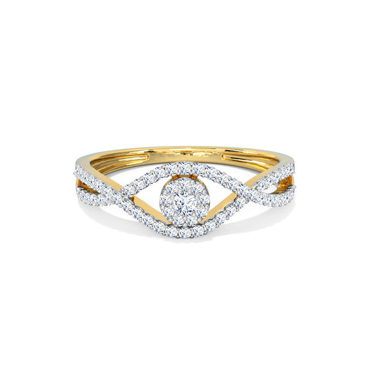 Entwined Cluster Diamond Ring
