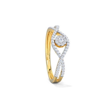 Entwined Cluster Diamond Ring