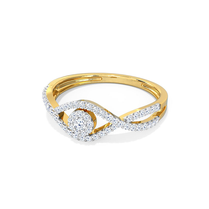 Entwined Cluster Diamond Ring