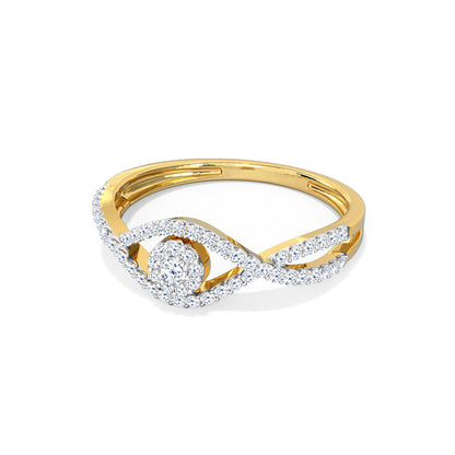 Entwined Cluster Diamond Ring