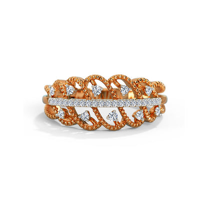 Lacey Diamond Scallop Band