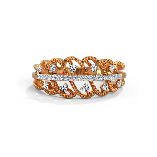 Lacey Diamond Scallop Band