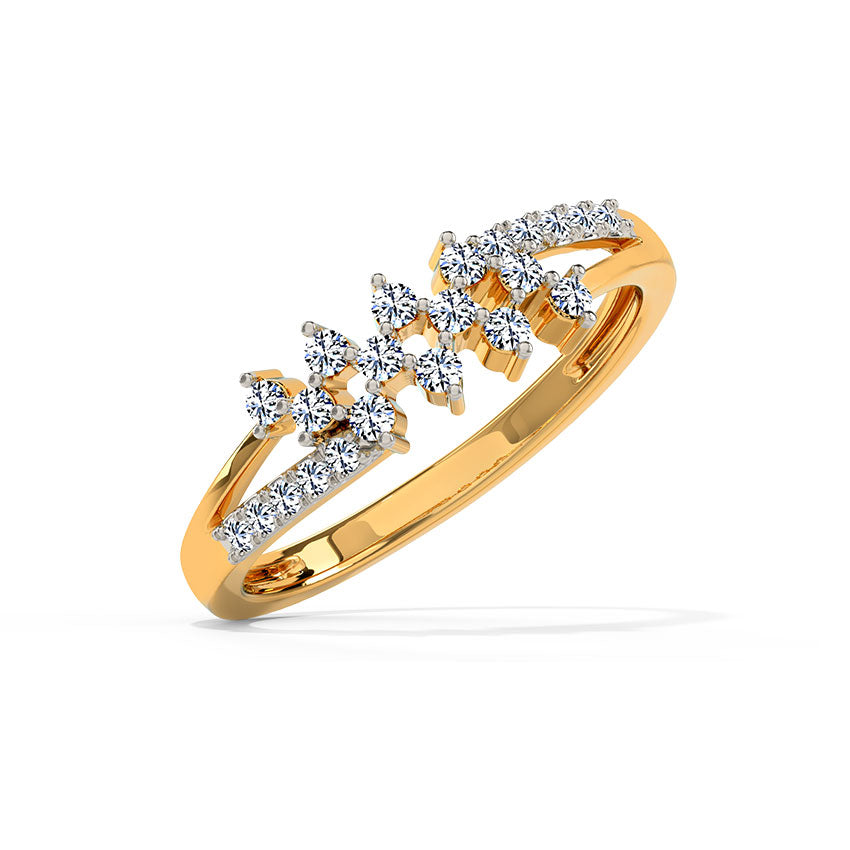 Angled Zigzag Diamond Ring