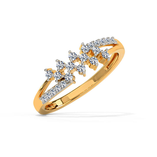 Angled Zigzag Diamond Ring