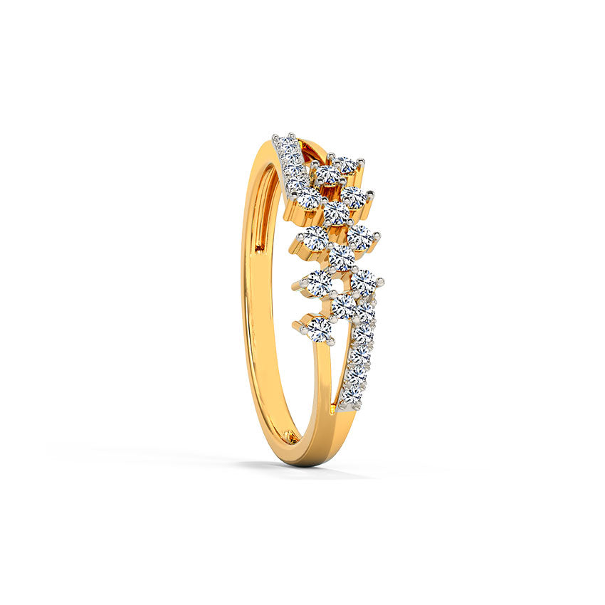Angled Zigzag Diamond Ring