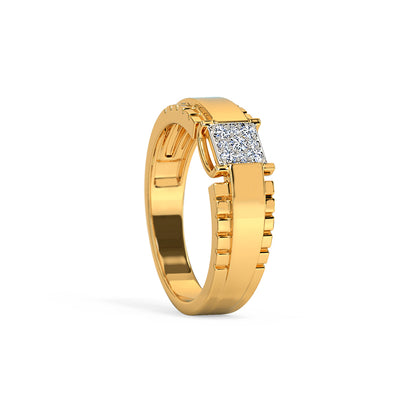 Sophisticated Linear Diamond Men's Ring