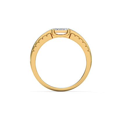 Sophisticated Linear Diamond Men's Ring