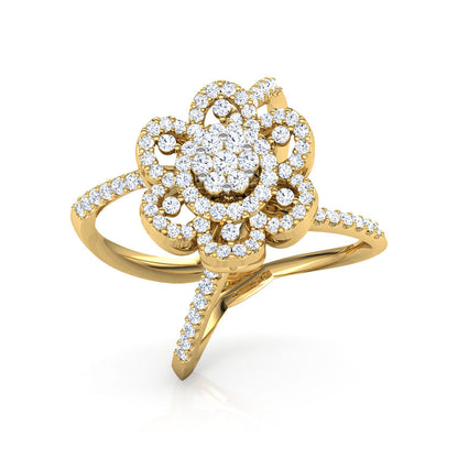 Blossom Wide Diamond Ring  