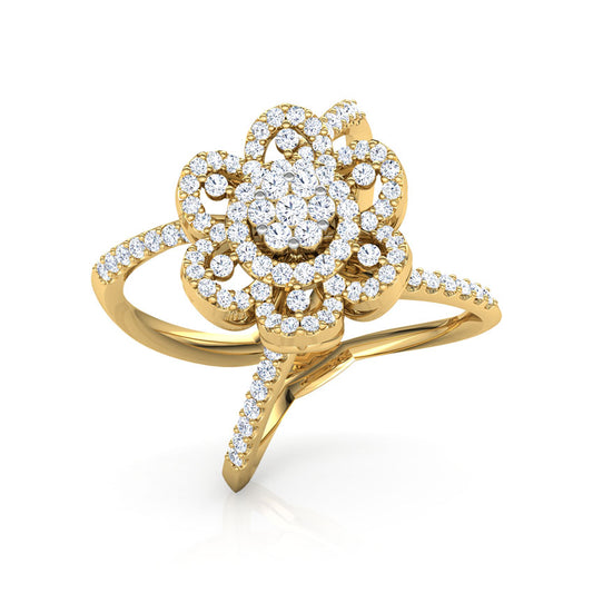 Blossom Wide Diamond Ring  