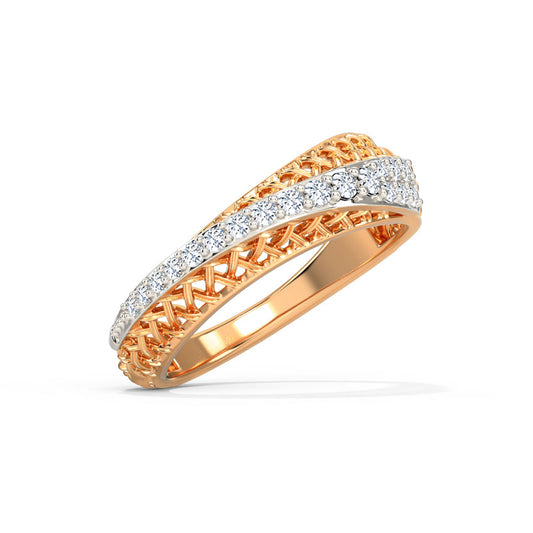 Chic Weave Diamond Ring  