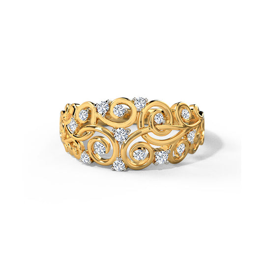 Hollie Swirl Diamond Band