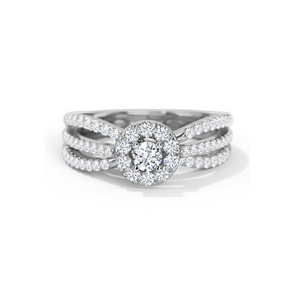 Luna Halo Diamond Ring