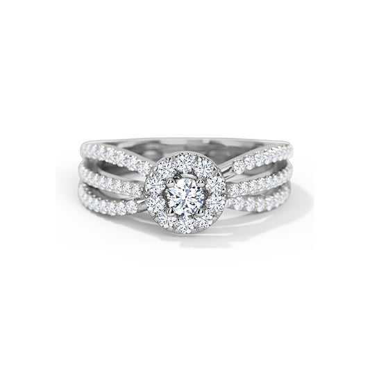 Luna Halo Diamond Ring