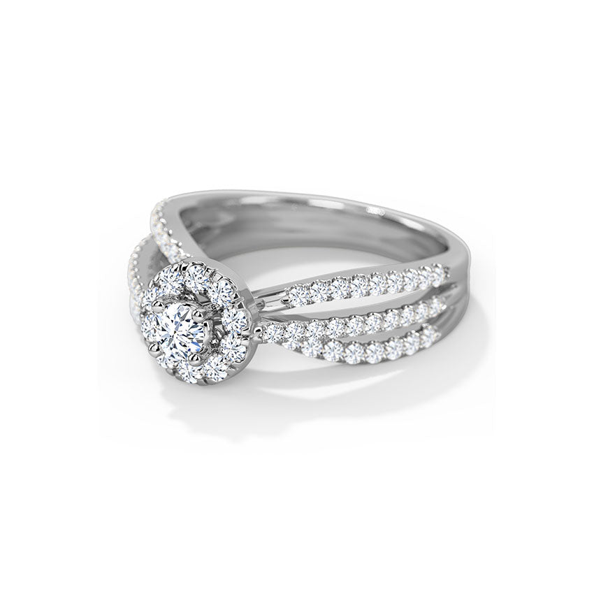 Luna Halo Diamond Ring
