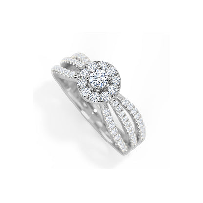 Luna Halo Diamond Ring