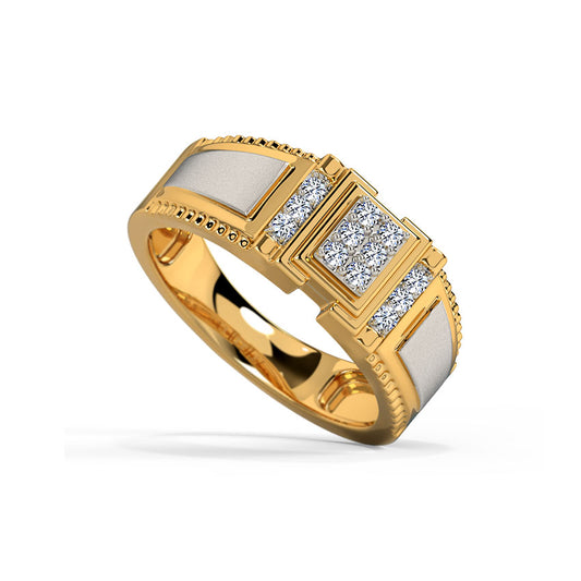 Radiant Grid Diamond Ring for Men