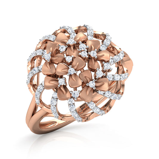 Trinity Floral Diamond Ring