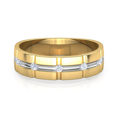 Aidan Grooved Diamond Band