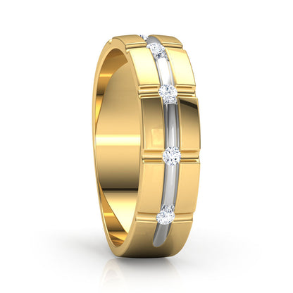 Aidan Grooved Diamond Band