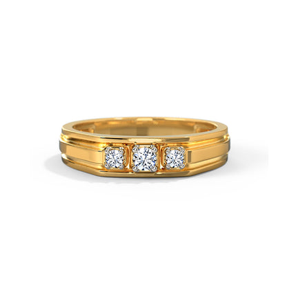 Line Beam Diamond Ring