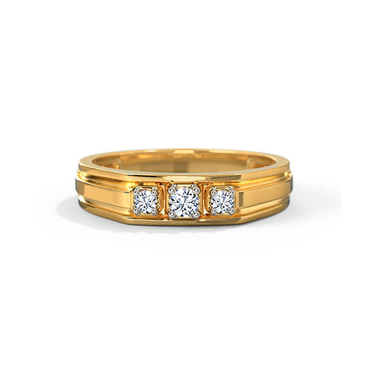 Line Beam Diamond Ring