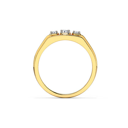 Line Beam Diamond Ring