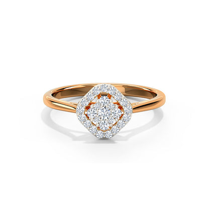 Miranda Quadruple Halo Diamond Ring