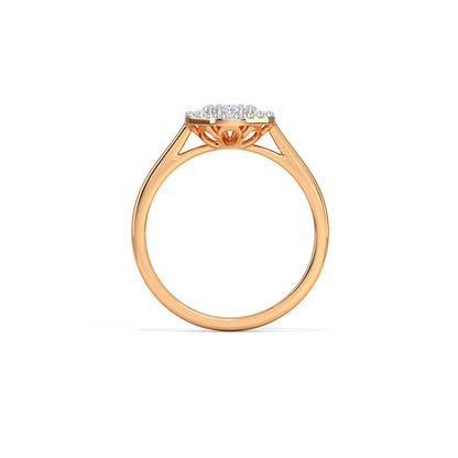 Miranda Quadruple Halo Diamond Ring