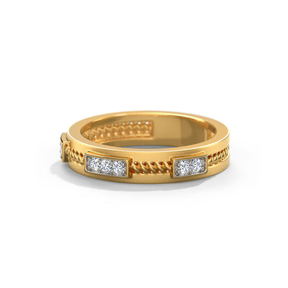 Modern Net Diamond Ring