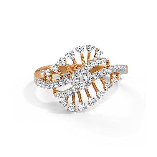 Scattered Strands Diamond Ring  