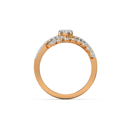 Scattered Strands Diamond Ring