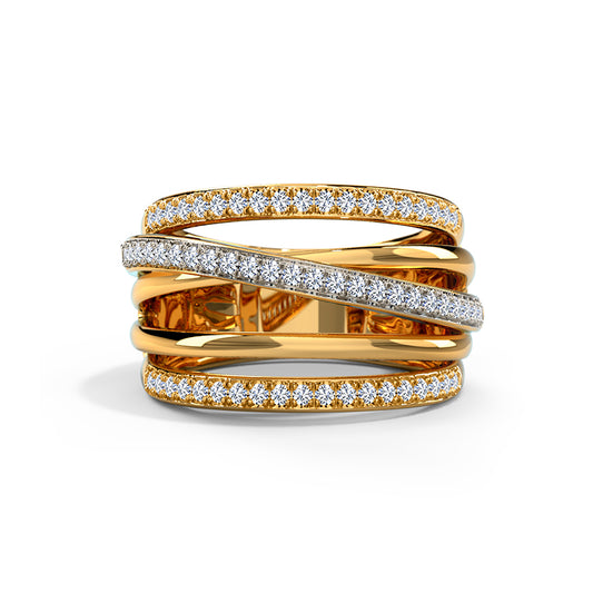 Zipper Lines Diamond Band