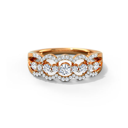 Oval Stud Diamond Band