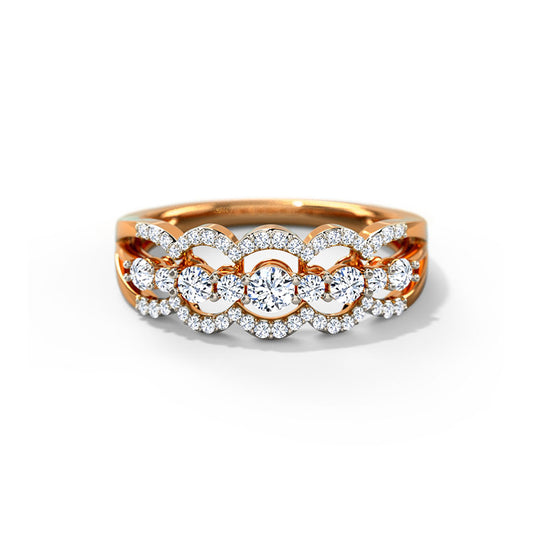 Oval Stud Diamond Band