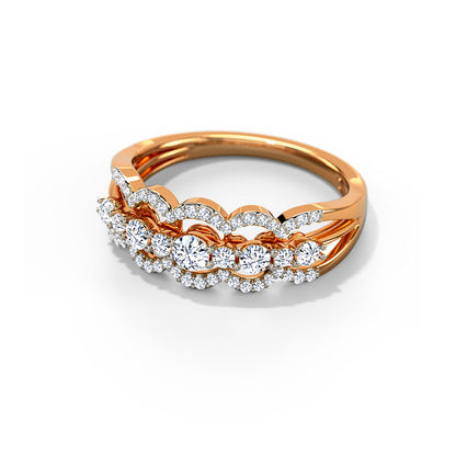 Oval Stud Diamond Band