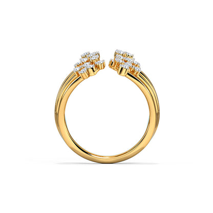 Swirling Cluster Diamond Ring