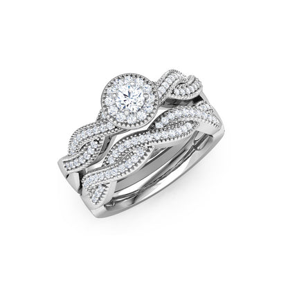 Radiant Diamond Bridal Ring Set