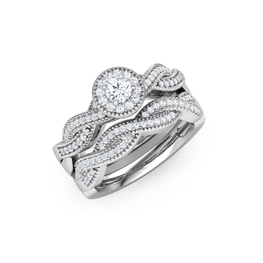 Radiant Diamond Bridal Ring Set