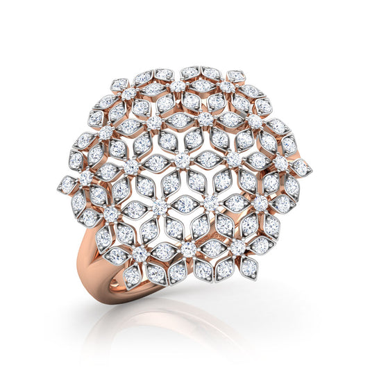 Daisy Mesh Diamond Ring