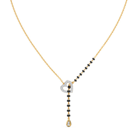 Kamala Heart Lariat Diamond Mangalsutra