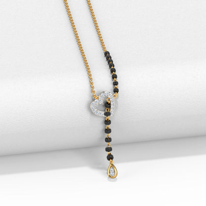 Kamala Heart Lariat Diamond Mangalsutra