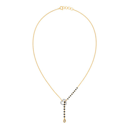 Kamala Heart Lariat Diamond Mangalsutra