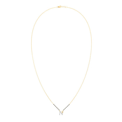 Fluttering Alphabet C Diamond Mangalsutra
