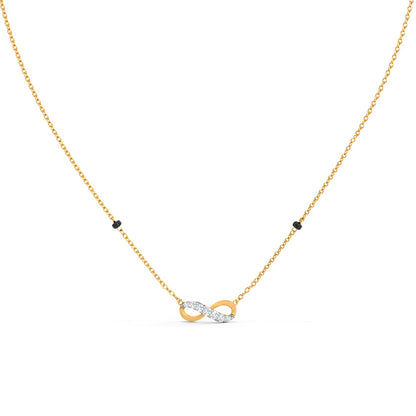 Ava Infinity Gold Diamond Mangalsutra
