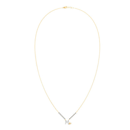 Fluttering Alphabet L Diamond Mangalsutra