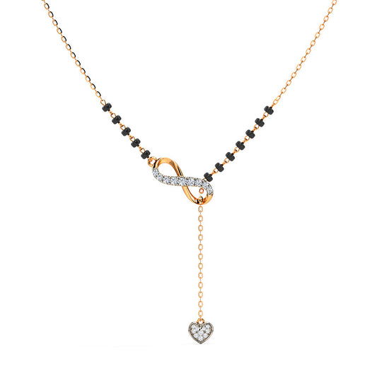 Esmeralda Infinity Lariat Diamond Mangalsutra
