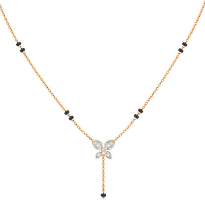 Violet Butterfly Diamond Mangalsutra